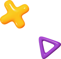 une croix et un triangle dans un style jouet