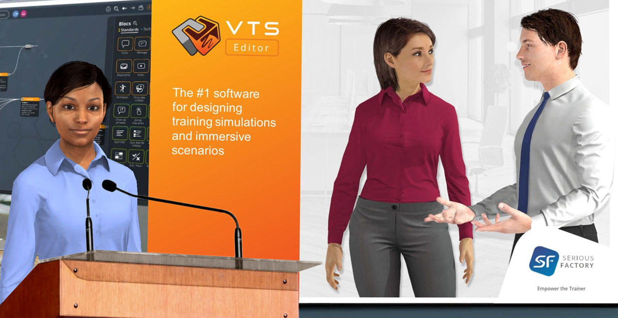 An example of a presentation type module created with VTS Editor via Powerpoint file import