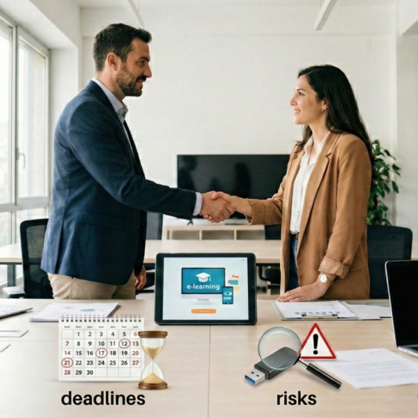 Outsourcing an e-learning module: ROI, timelines, risks and quick solutions Outsourcing an e-learning module: ROI, timelines, risks and quick solutions