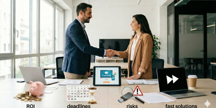 Outsourcing an e-learning module: ROI, timelines, risks and quick solutions