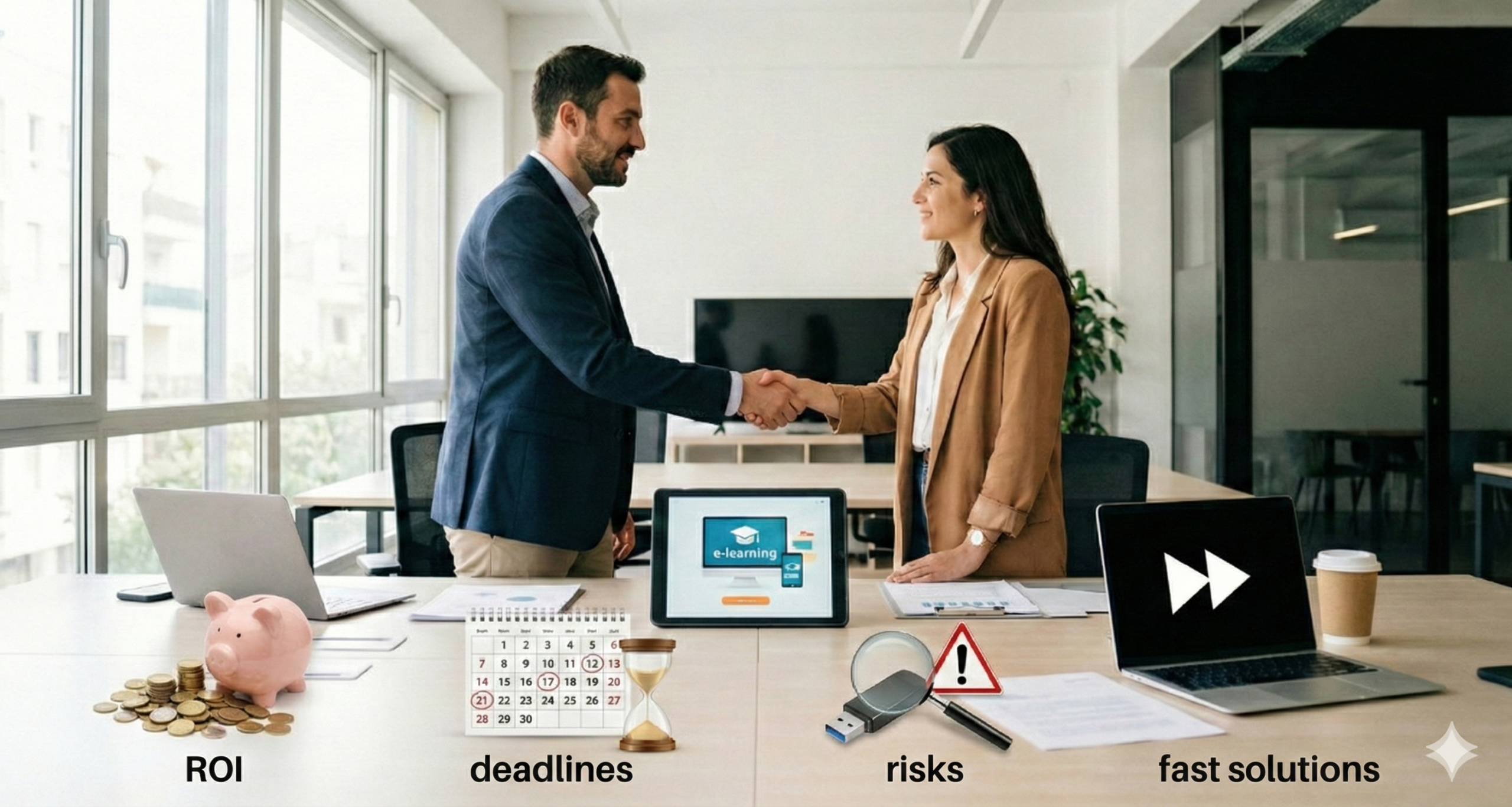 Outsourcing an e-learning module: ROI, timelines, risks and quick solutions