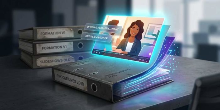 Training Debt: Recycle Your Materials into Interactive Videos