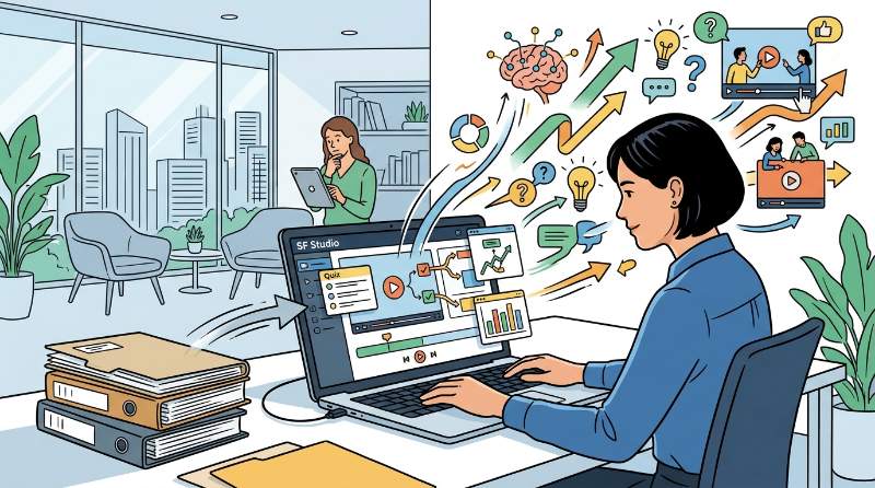 Améliorez la rétention d'information avec SF Studio et la vidéo interactive