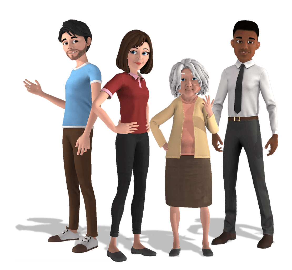 Personnages cartoon dans VTS Editor