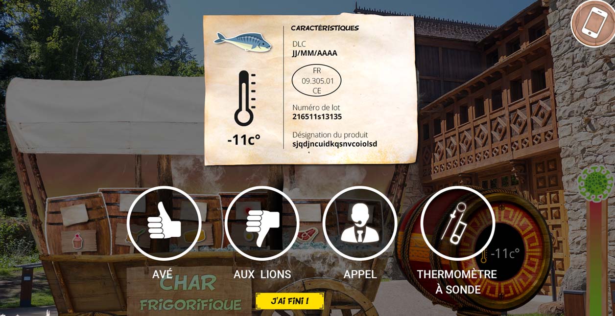An example of gamified E‑learning module created with VTS Editor