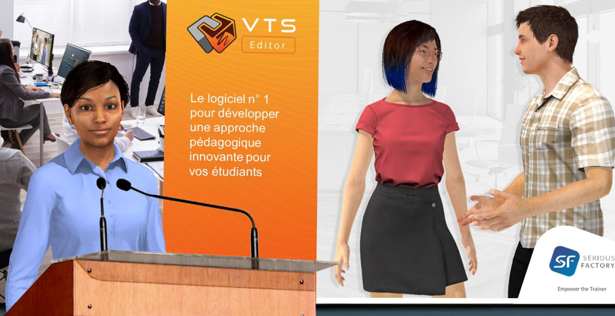 Un exemple de module de type présentation créé avec VTS Editor via l'import de fichier Powerpoint